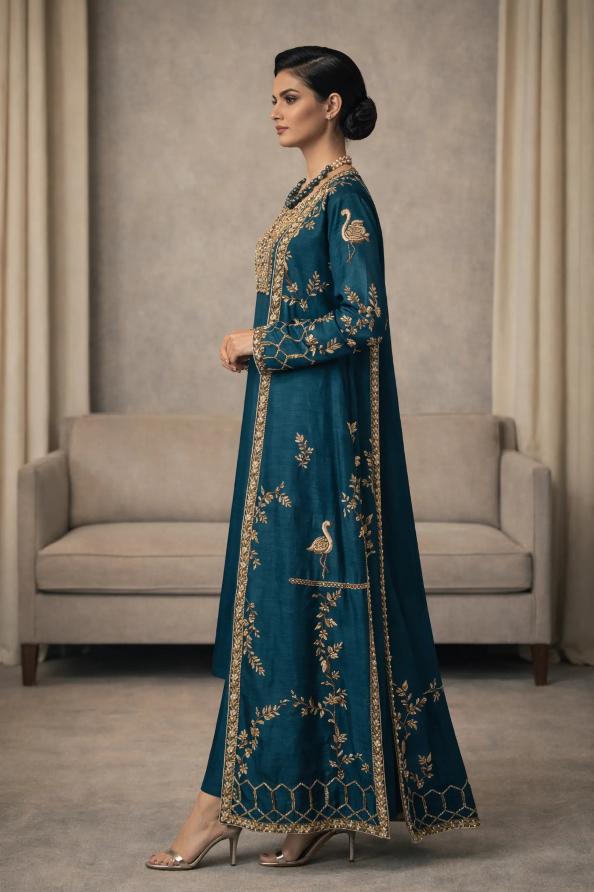 Orient_Pure_Raw_Silk_Party_Wedding_Dress1