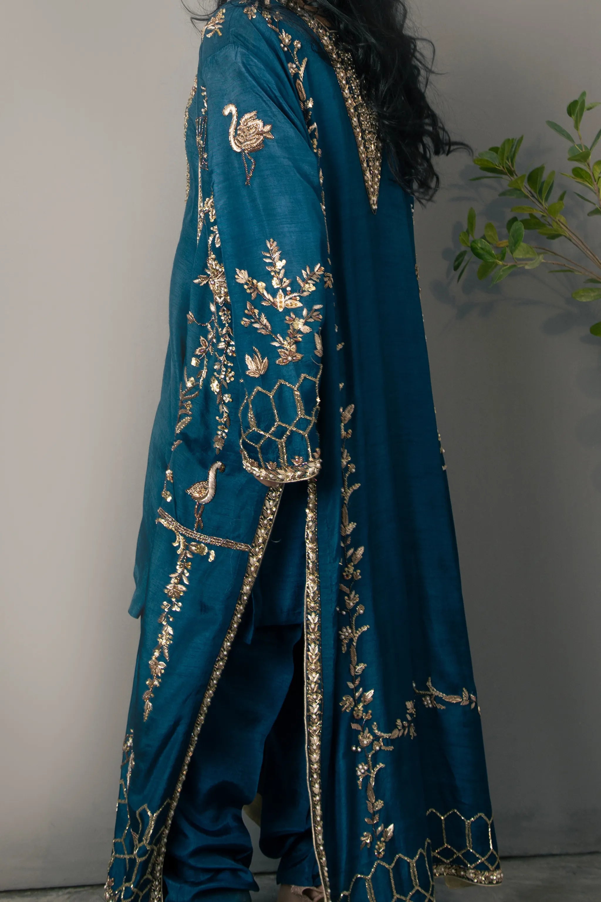 Orient Pure Raw Silk Party & Wedding Dress