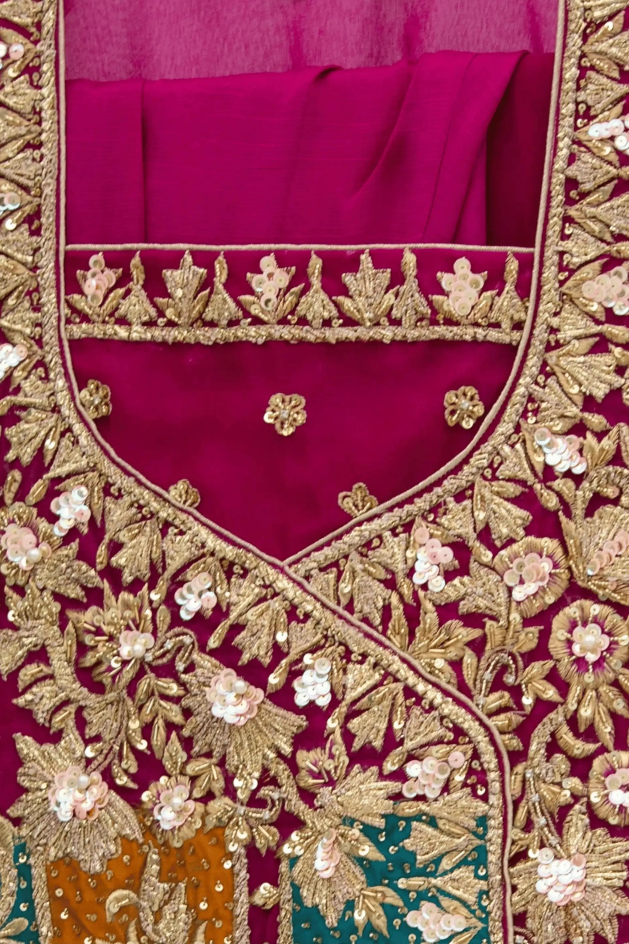 Mehrunisa – Luxury Raw Silk 3-Piece Embroidered Dress