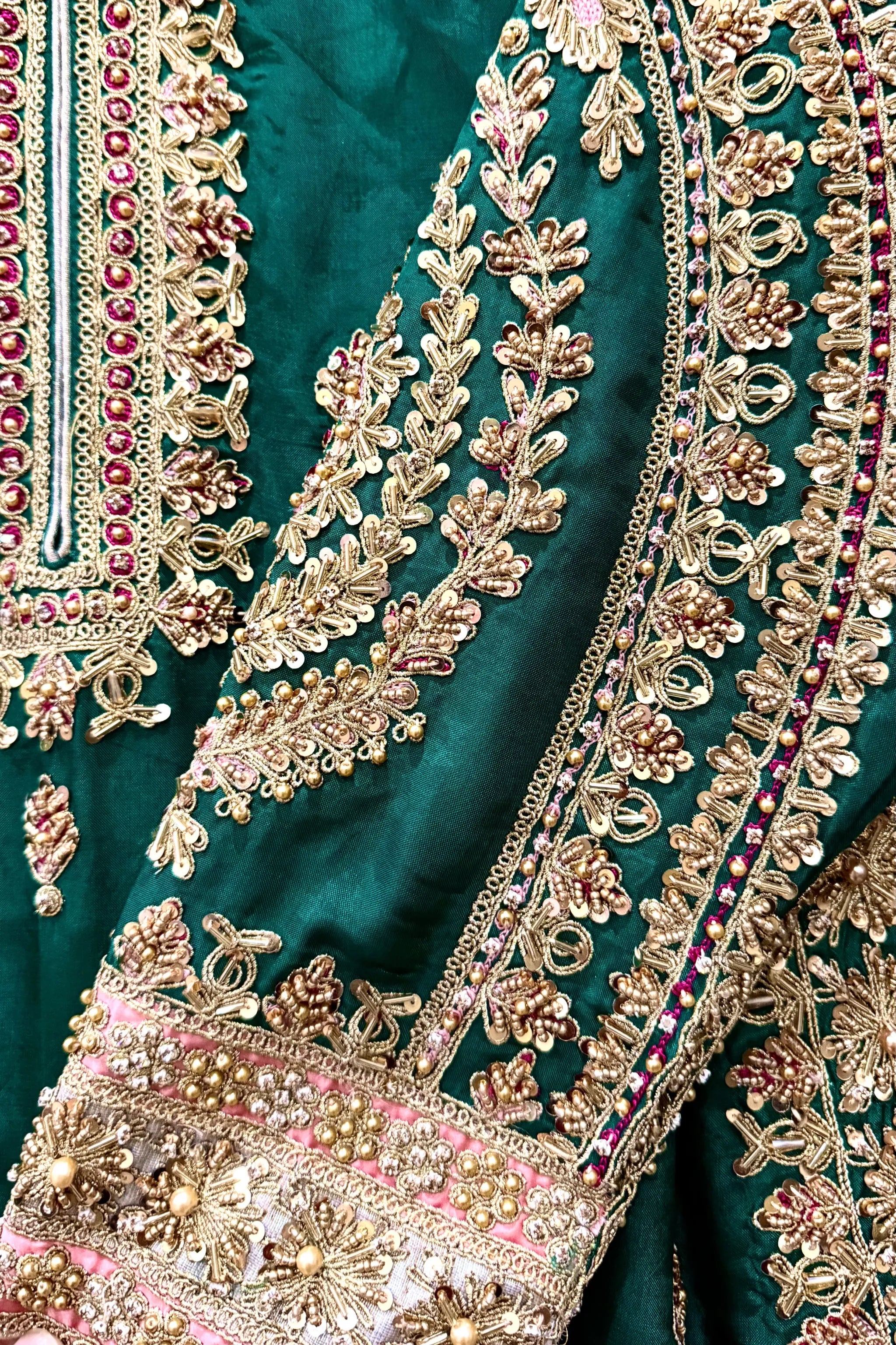 Bottle Green Lehanga