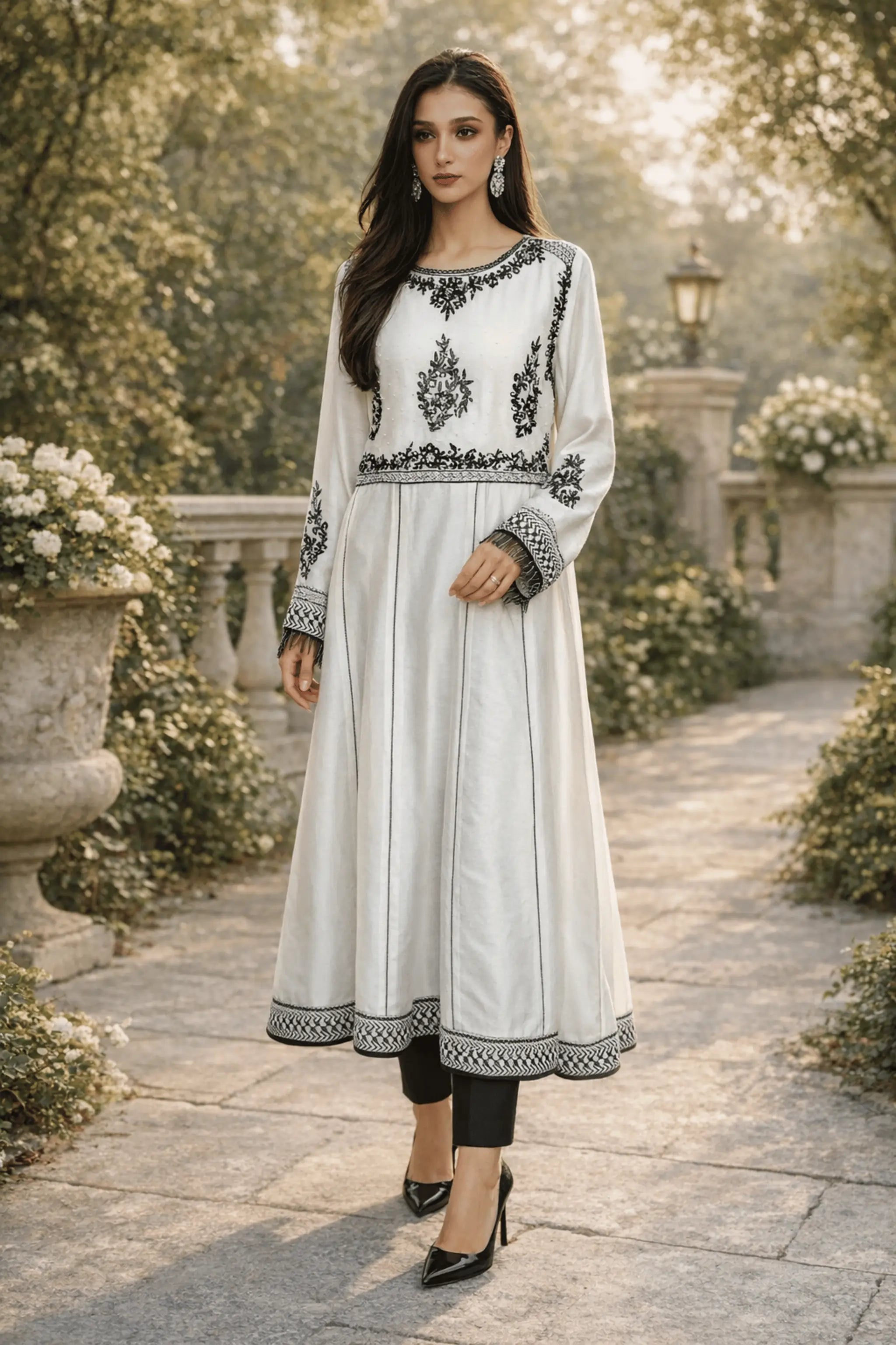 Elegant_A-line_frock_with_cotton_net1