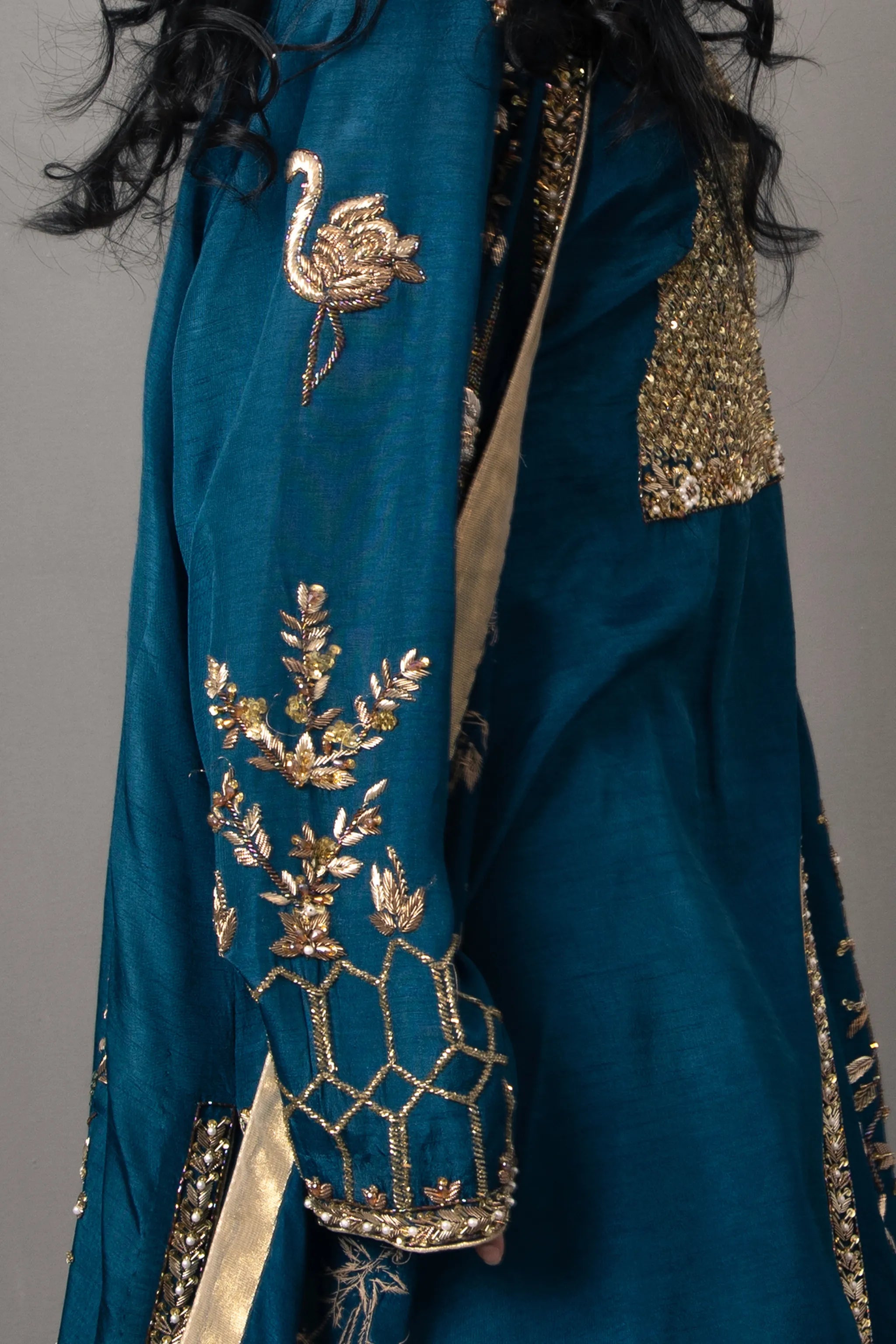 Orient Pure Raw Silk Party & Wedding Dress