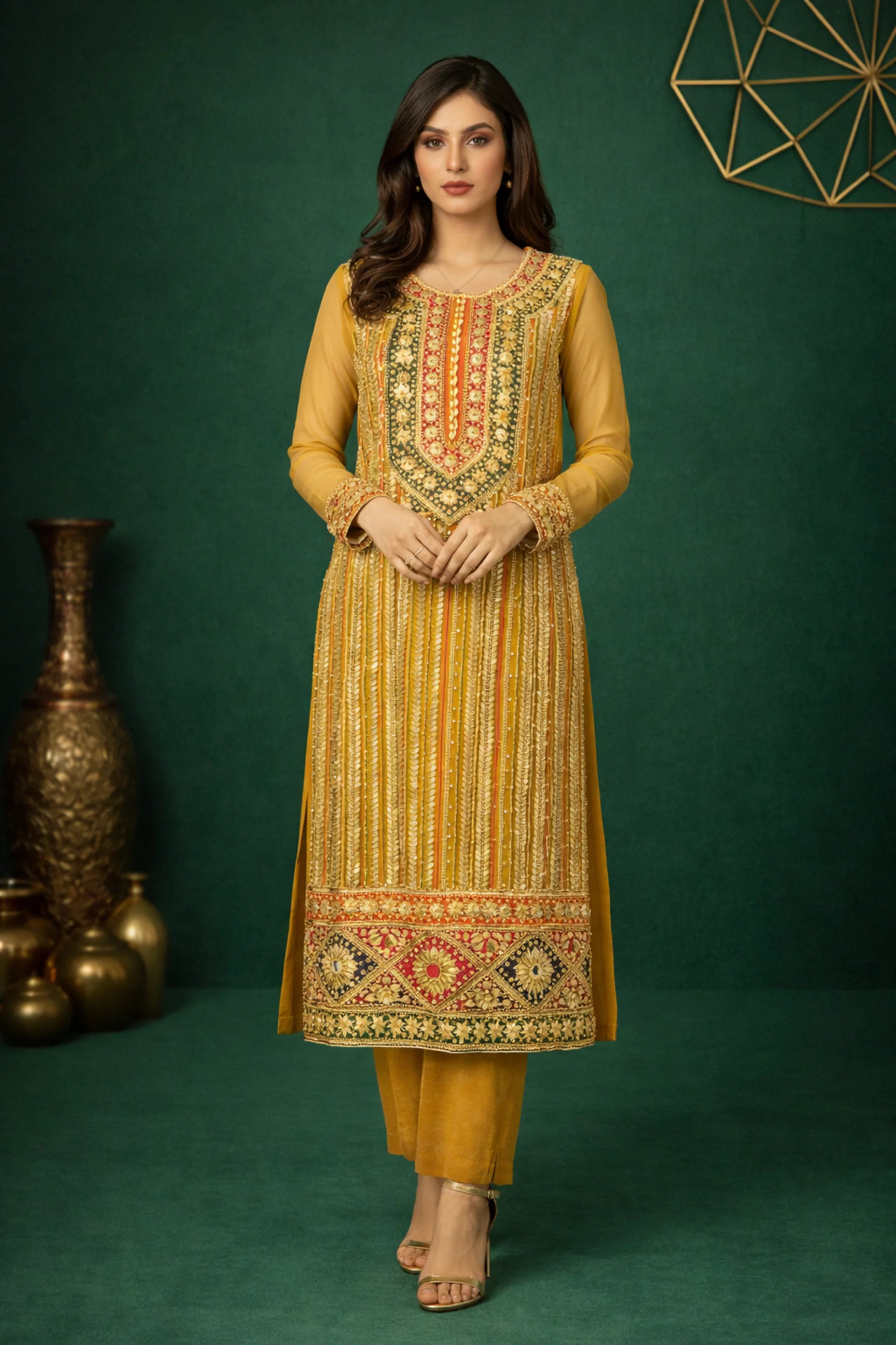 SuperNova – close-up of neckline embroidery and beadwork